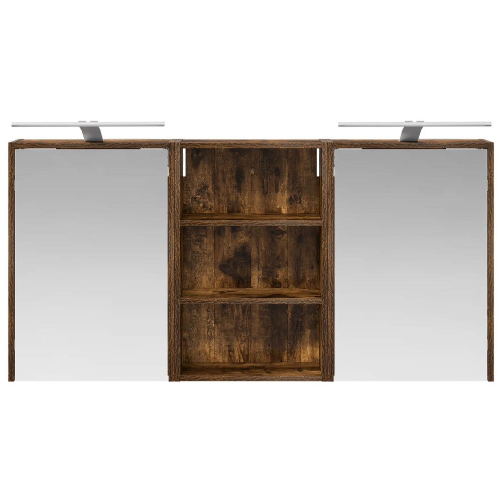 Produktbild för Badrumsskåpsset 3 pcs 126 x 16 x 62.5 cm Konstruerat trä
