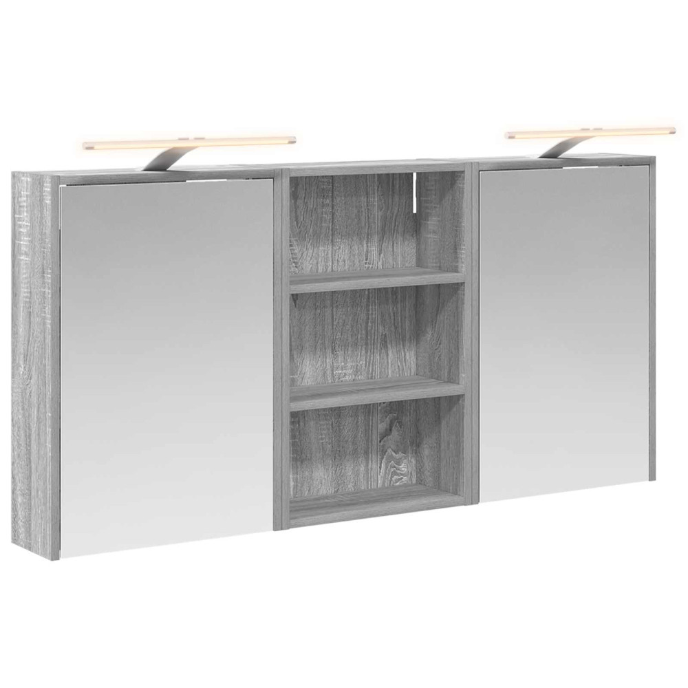 Produktbild för Badrumsskåpsset 3 pcs 126 x 16 x 62.5 cm Konstruerat trä