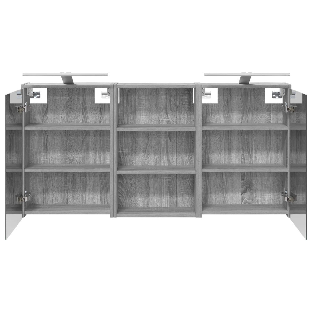 Produktbild för Badrumsskåpsset 3 pcs 126 x 16 x 62.5 cm Konstruerat trä