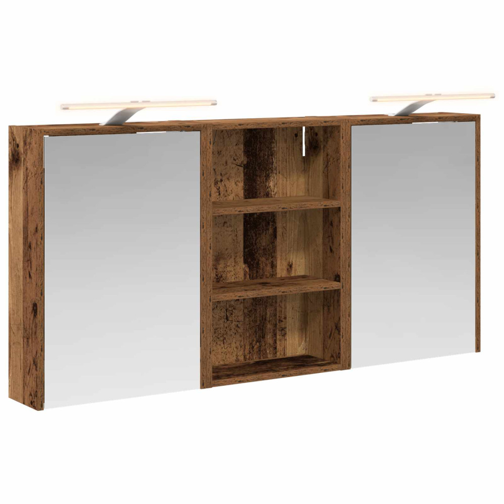 Produktbild för Badrumsskåpsset 3 pcs 126 x 16 x 62.5 cm Konstruerat trä