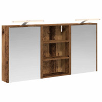 Produktbild för Badrumsskåpsset 3 pcs 126 x 16 x 62.5 cm Konstruerat trä