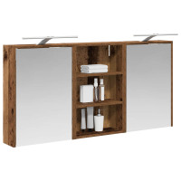 Produktbild för Badrumsskåpsset 3 pcs 126 x 16 x 62.5 cm Konstruerat trä