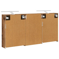 Produktbild för Badrumsskåpsset 3 pcs 126 x 16 x 62.5 cm Konstruerat trä