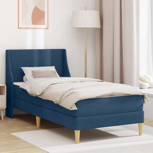 vidaXL Sängram med madrass med huvudgavel Polyester