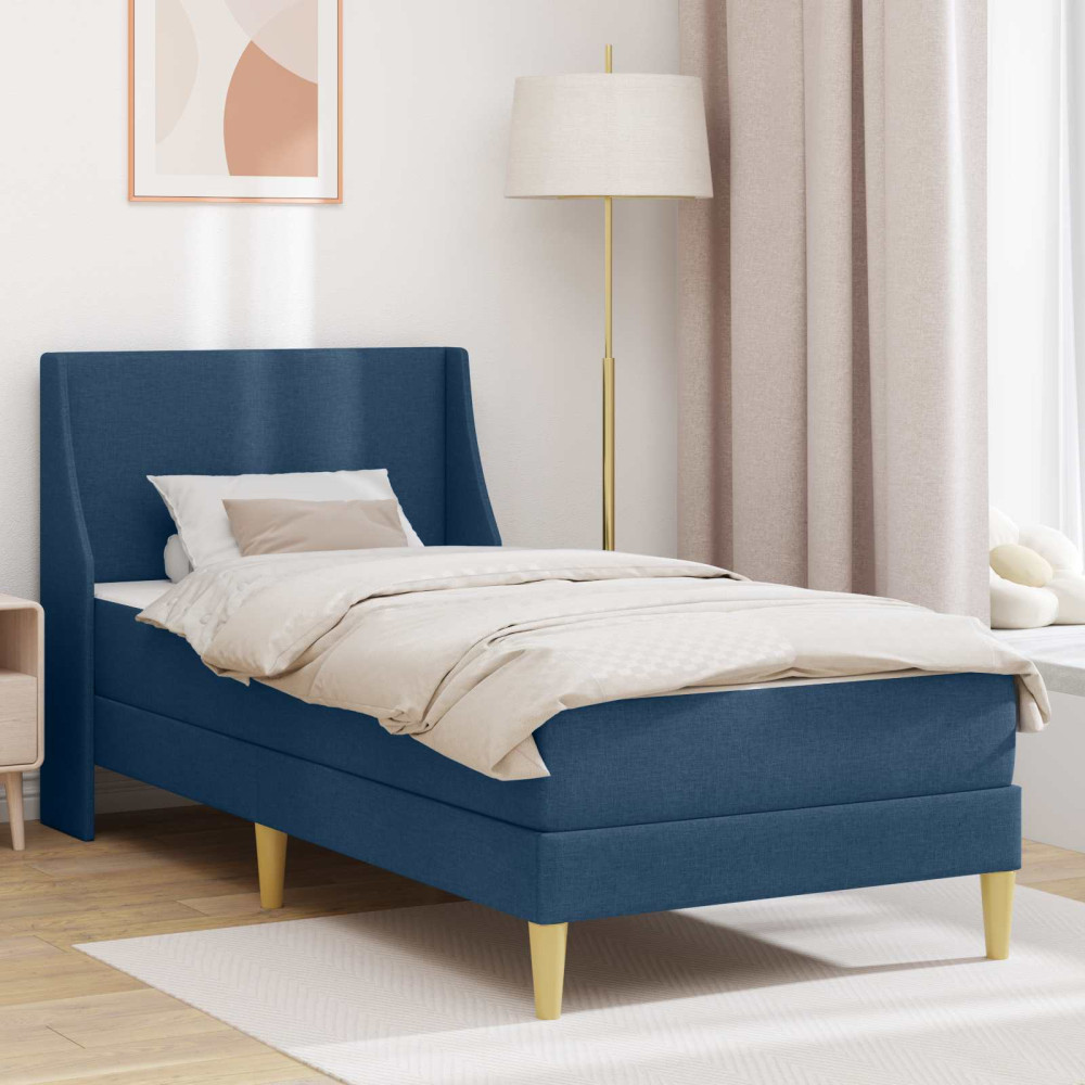 Produktbild för Sängram med madrass med huvudgavel Polyester