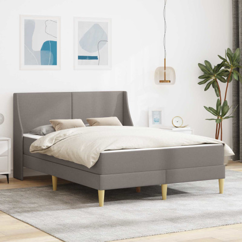 vidaXL Sängram med madrass med huvudgavel Polyester