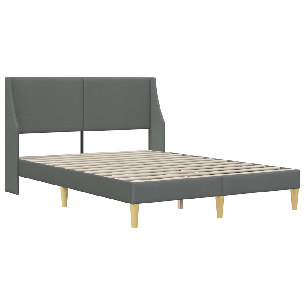Produktbild för Sängram med madrass med huvudgavel Polyester