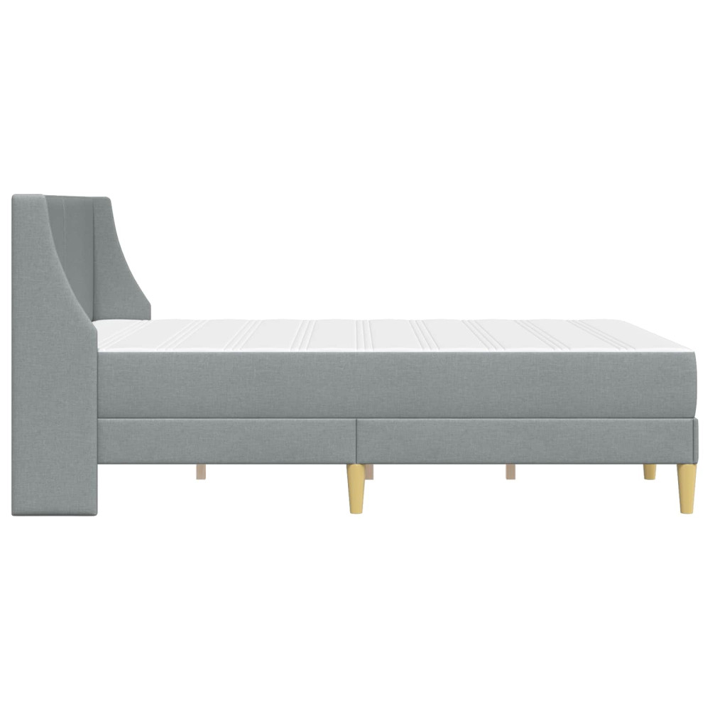 Produktbild för Sängram med madrass Ljusgrå 140 x 200 cm Polyester