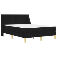 Produktbild för Sängram med madrass med huvudgavel Svart 160 x 200 cm Polyester