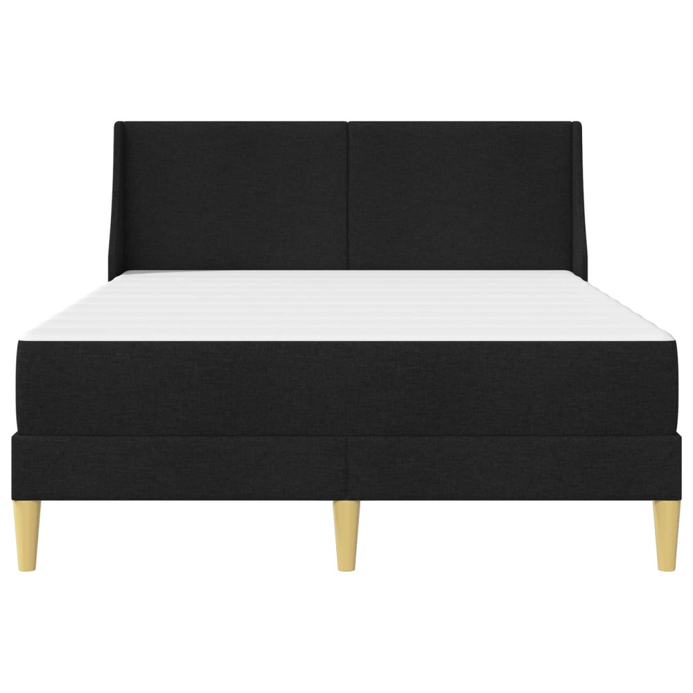 Produktbild för Sängram med madrass med huvudgavel Svart 160 x 200 cm Polyester