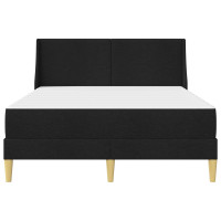 Produktbild för Sängram med madrass med huvudgavel Svart 160 x 200 cm Polyester
