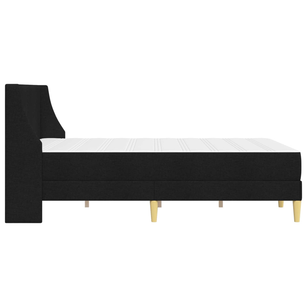 Produktbild för Sängram med madrass med huvudgavel Svart 160 x 200 cm Polyester