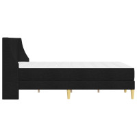 Produktbild för Sängram med madrass med huvudgavel Svart 160 x 200 cm Polyester