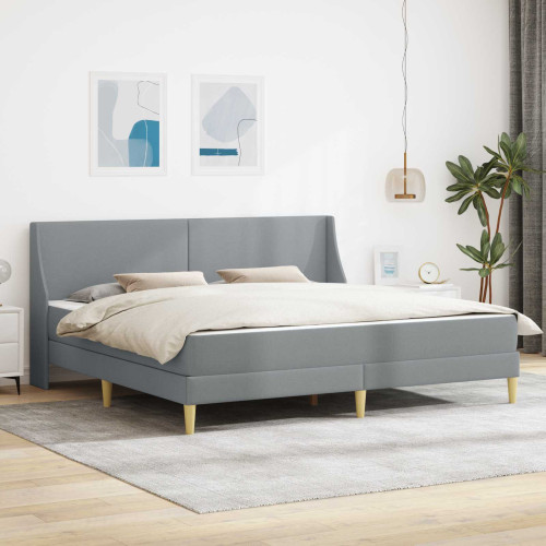 vidaXL Sängram med madrass med huvudgavel Polyester