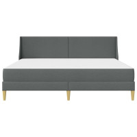 Produktbild för Sängram med madrass Mörkgrå 180 x 200 cm Polyester
