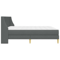 Produktbild för Sängram med madrass Mörkgrå 180 x 200 cm Polyester