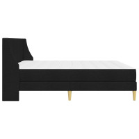 Produktbild för Sängram med madrass med huvudgavel Svart 180 x 200 cm Polyester
