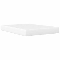 Produktbild för Sängram med madrass Vit 120 x 200 cm Konstläder