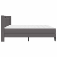 Produktbild för Sängram med madrass Grå 180 x 200 cm Konstläder