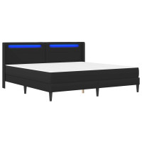 Produktbild för Sängram med madrass Svart 180 x 200 cm Konstläder