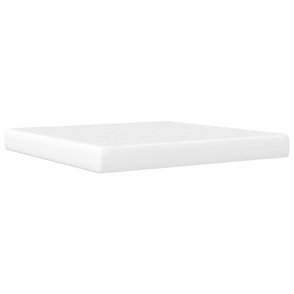 Produktbild för Sängram med madrass Vit 180 x 200 cm Konstläder
