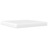Produktbild för Sängram med madrass Vit 180 x 200 cm Konstläder