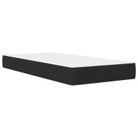 Produktbild för Sängram med madrass med huvudgavel Svart 90 x 190 cm Sammet