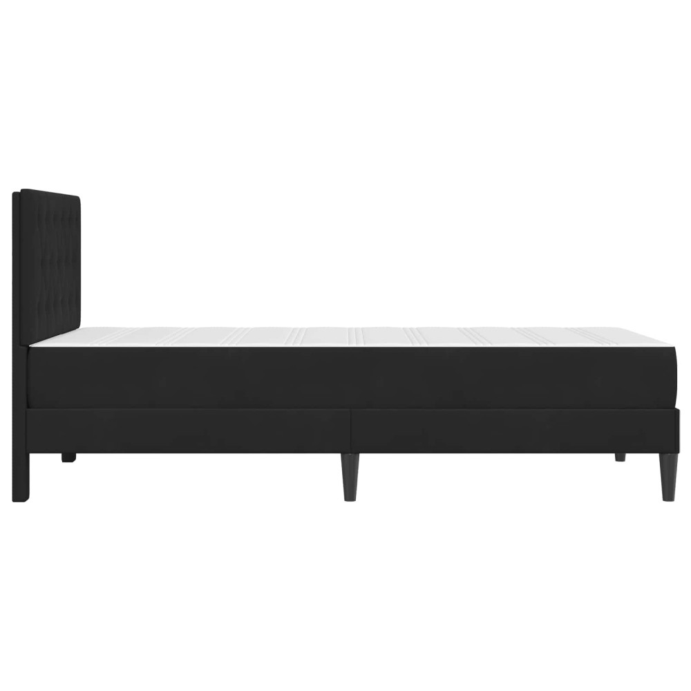 Produktbild för Sängram med madrass med huvudgavel Svart 90 x 190 cm Sammet