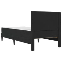 Produktbild för Sängram med madrass med huvudgavel Svart 90 x 190 cm Sammet