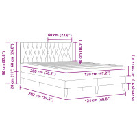 Produktbild för Sängram med madrass med huvudgavel Rosa 120 x 200 cm Sammet