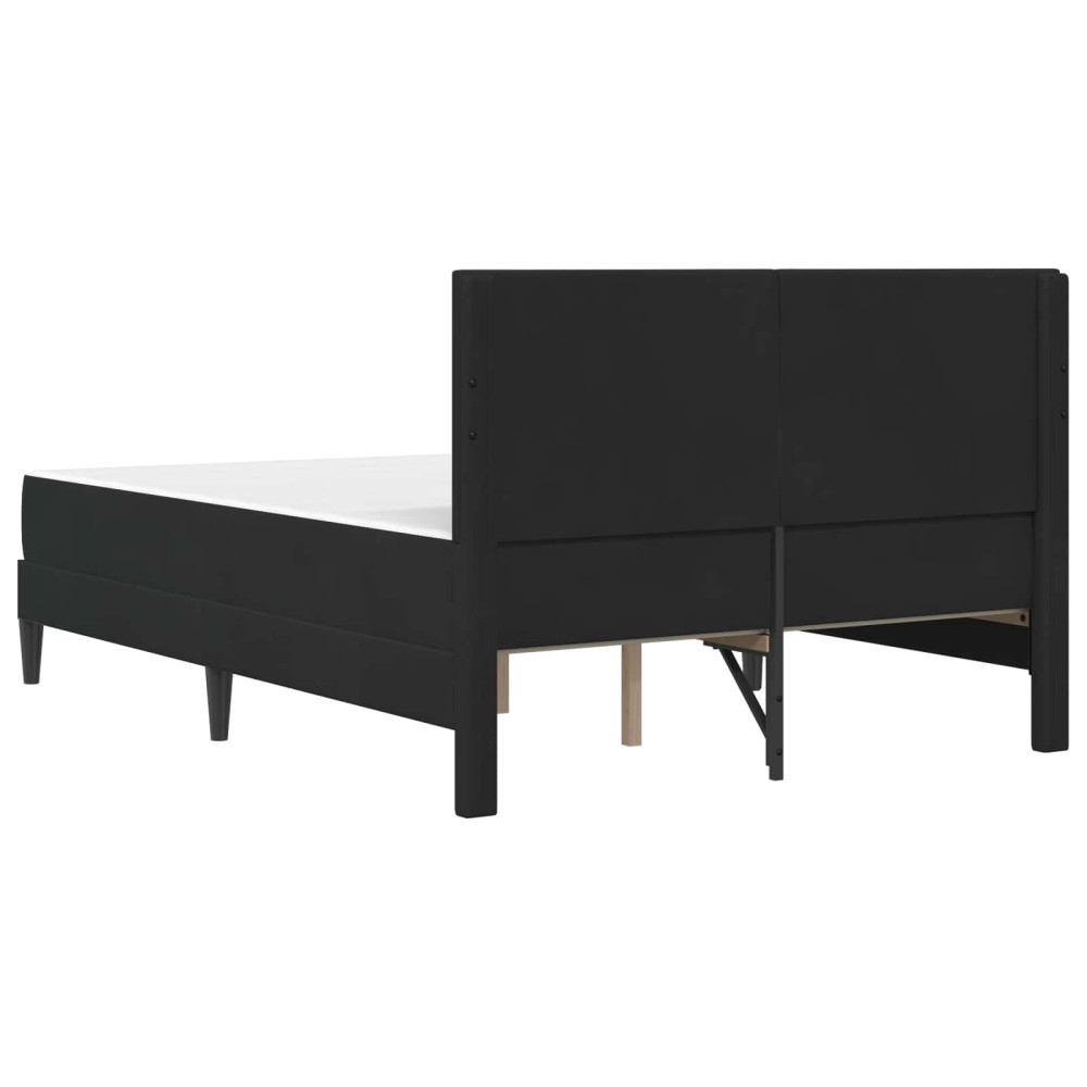 Produktbild för Sängram med madrass med huvudgavel Svart 160 x 200 cm Sammet