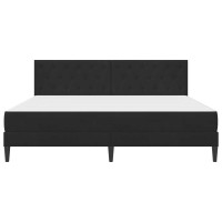 Produktbild för Sängram med madrass med huvudgavel Svart 200 x 200 cm Sammet