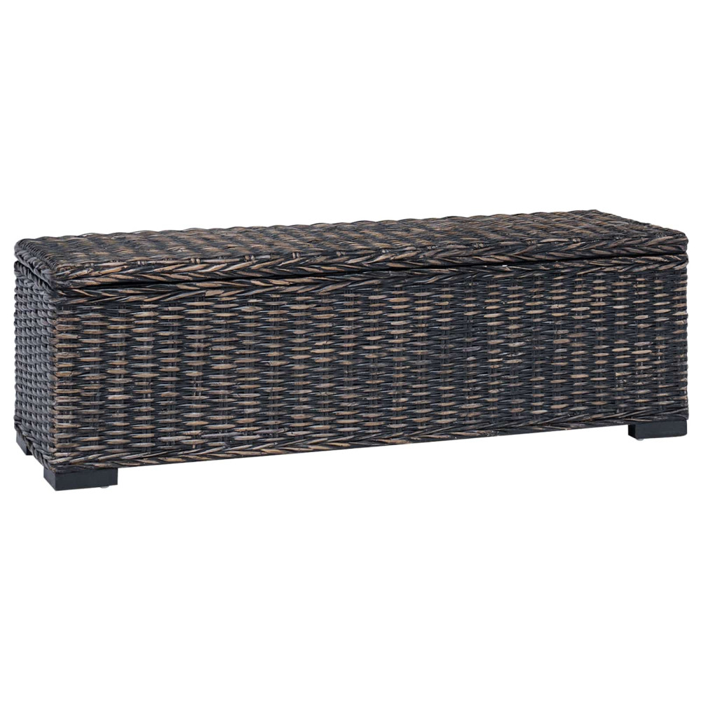 Produktbild för Förvaringslåda med lagring Svart 110 x 35 x 45 cm