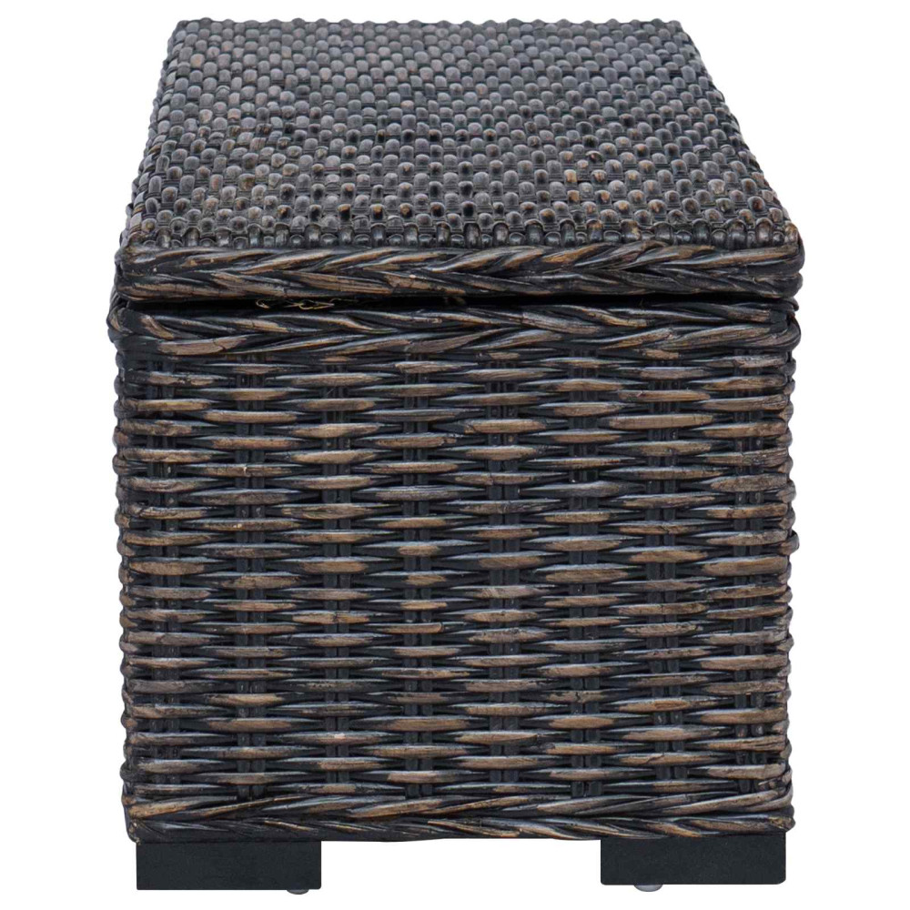 Produktbild för Förvaringslåda med lagring Svart 110 x 35 x 45 cm