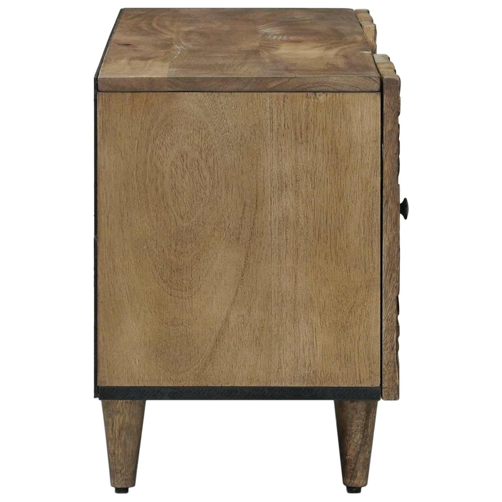 Produktbild för TV-skåp med låda Brun 105 x 33,5 x 46 cm Massivt mangoträ