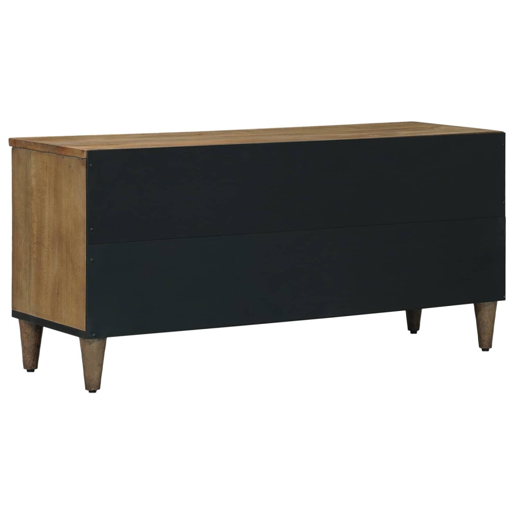 Produktbild för TV-skåp med låda Brun 100 x 33,5 x 46 cm Massivt mangoträ