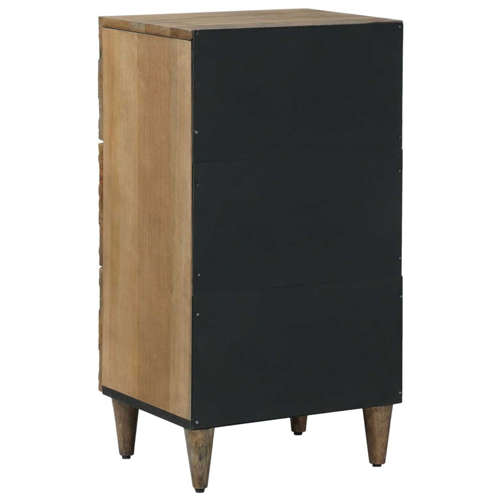 Produktbild för Sideboard med låda Brun 40 x 33,5 x 75 cm Massivt mangoträ
