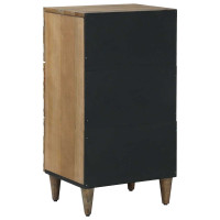 Produktbild för Sideboard med låda Brun 40 x 33,5 x 75 cm Massivt mangoträ