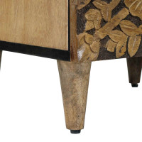 Produktbild för Sideboard med låda Brun 40 x 33,5 x 75 cm Massivt mangoträ