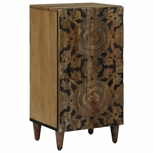 vidaXL Sideboard med lagring Brun 40 x 33,5 x 75 cm Massivt mangoträ