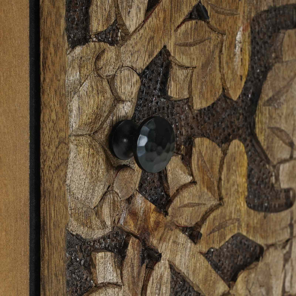 Produktbild för Sideboard med lagring Brun 40 x 33,5 x 75 cm Massivt mangoträ