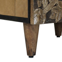 Produktbild för Sideboard med lagring Brun 40 x 33,5 x 75 cm Massivt mangoträ