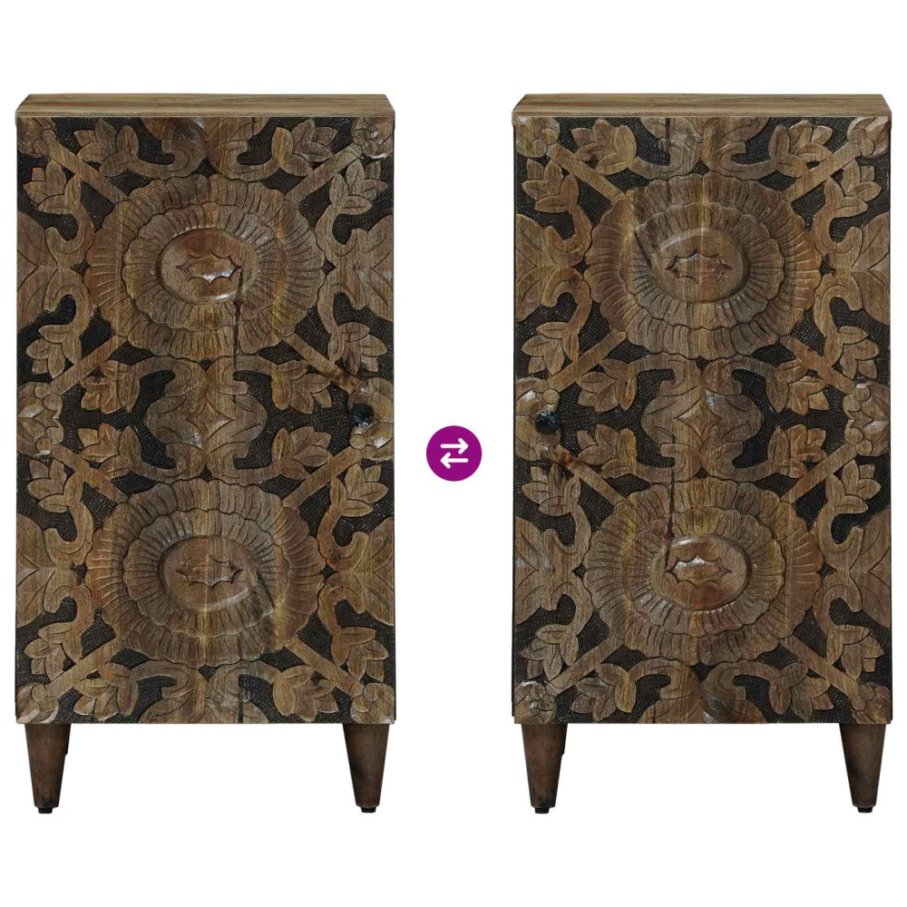 Produktbild för Sideboard med lagring Brun 40 x 33,5 x 75 cm Massivt mangoträ