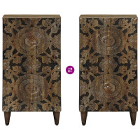 Produktbild för Sideboard med lagring Brun 40 x 33,5 x 75 cm Massivt mangoträ