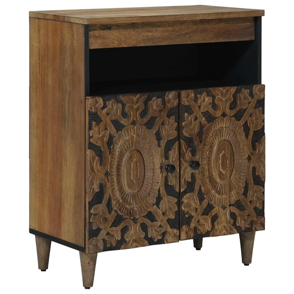 Produktbild för Sideboard med lagring Brun 60 x 33,5 x 75 cm Massivt mangoträ
