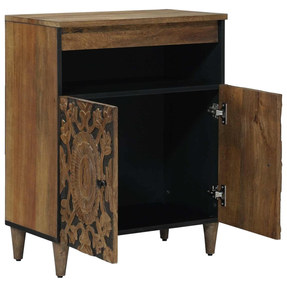 Produktbild för Sideboard med lagring Brun 60 x 33,5 x 75 cm Massivt mangoträ