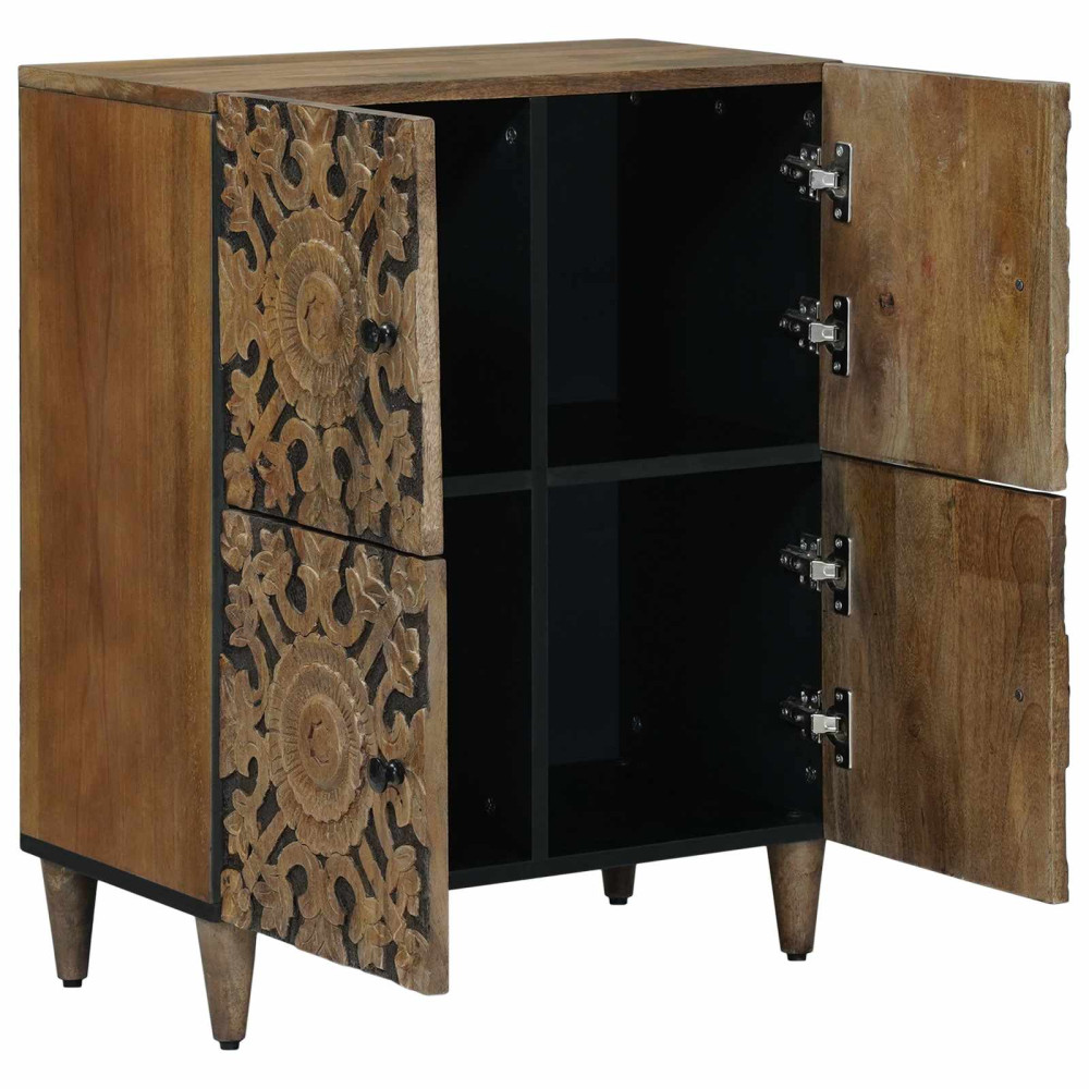 Produktbild för Sideboard med lagring Brun 60 x 33,5 x 75 cm Massivt mangoträ
