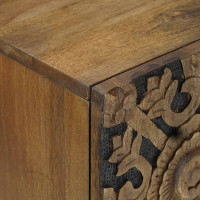 Produktbild för Sideboard med lagring Brun 60 x 33,5 x 75 cm Massivt mangoträ