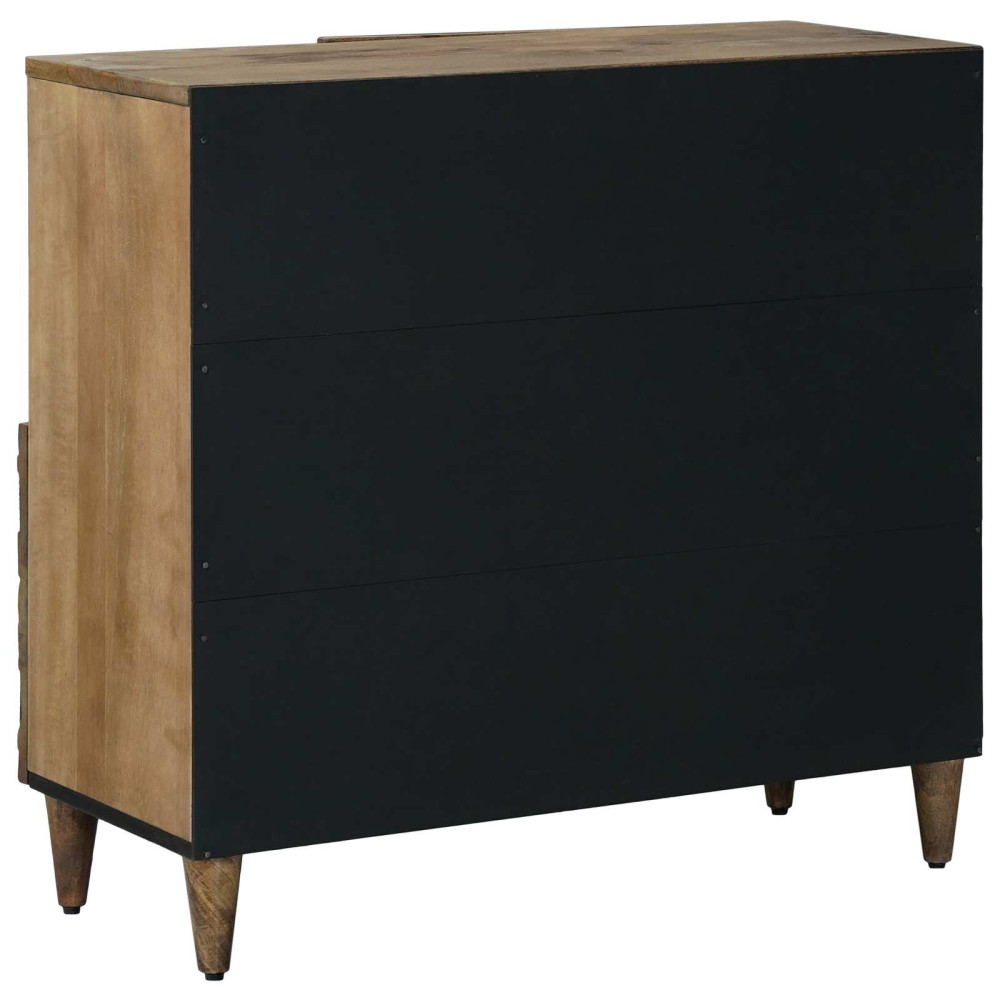 Produktbild för Sideboard med lagring Brun 80 x 33,5 x 75 cm Massivt mangoträ