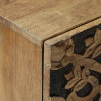 Produktbild för Sideboard med lagring Brun 80 x 33,5 x 75 cm Massivt mangoträ